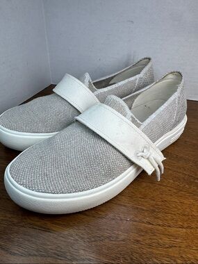 Blueview Women's Pacific Sustainable Slip-On Canvas Loafers Knit Shoes, sz 7.5